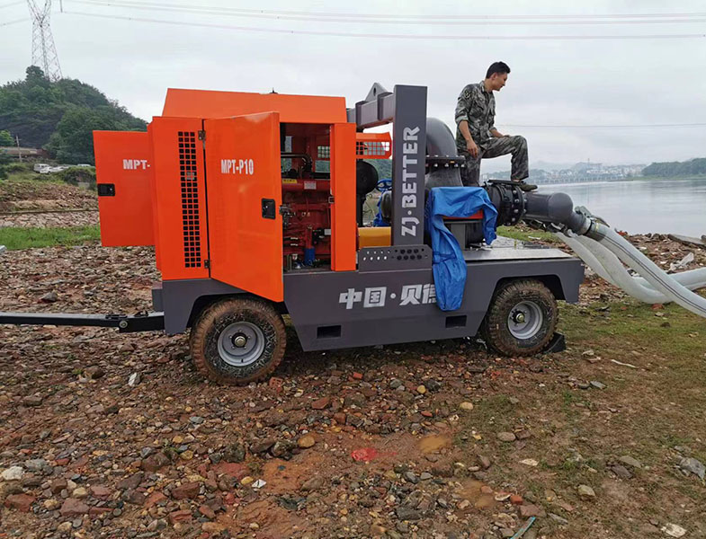 广东佛山顺德市政验收防汛移动泵车