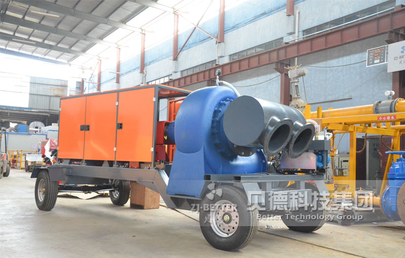 6寸柴油机水泵 300立方米应急抽水设备排洪大型移动式泵车500立方