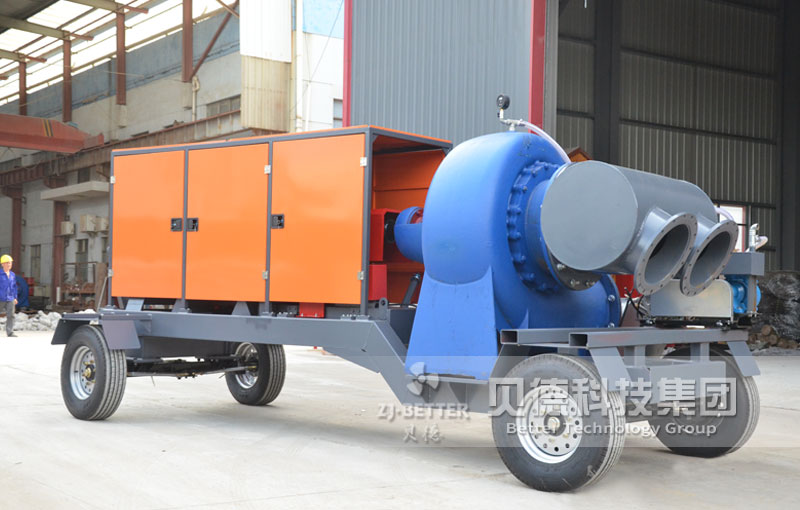 现货6寸300立方米柴油发动机抽水泵 国3排放移动自吸排污泵400方