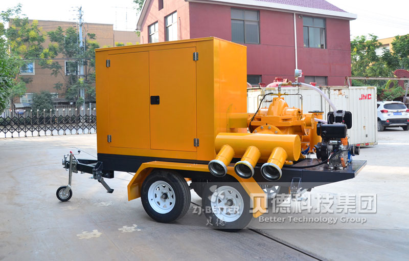 拖挂式应急抢险排水泵车 排涝应急抽水防汛泵厂家500m³/h