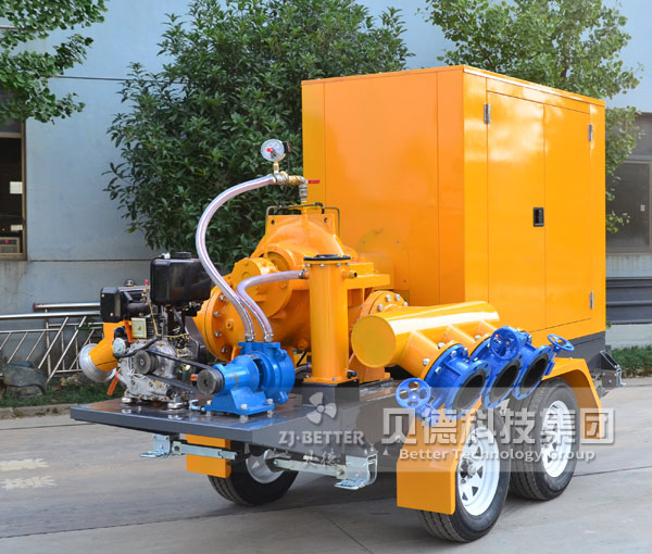 浙江厂家600m³/h拖挂式应急抢险排水泵车 排涝应急抽水防汛泵