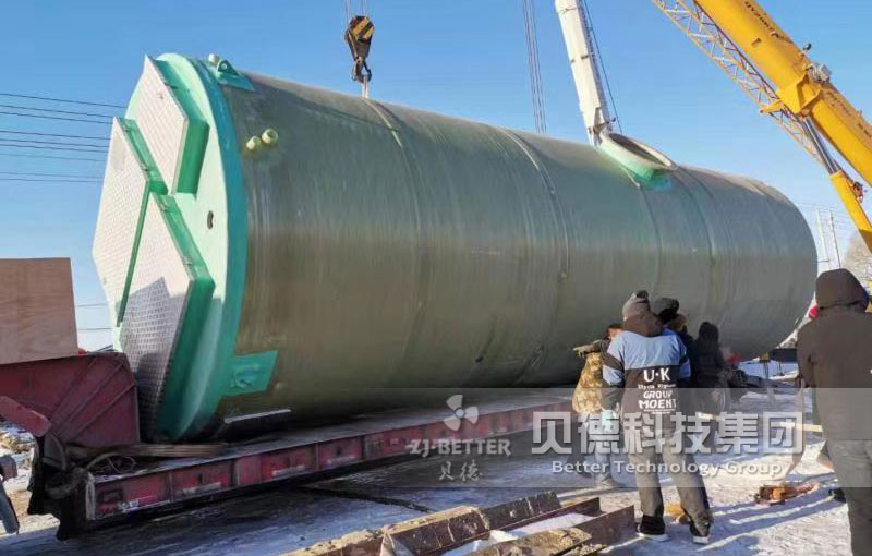 玻璃钢预制提升智能型雨水河水地埋式污水泵站一体化污水提升泵站